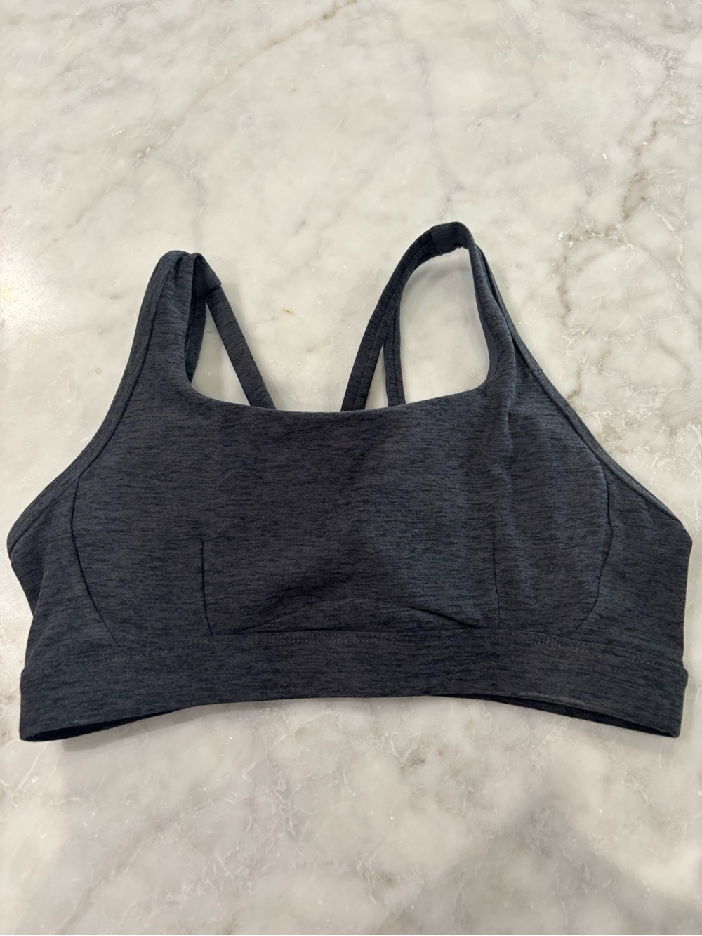 Athletic Works ButterCore Charcoal Heather Sports Bra - Dark Gray